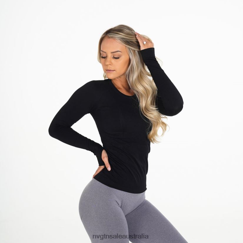 Shape Seamless Long-Sleeve Top 24JF4Z283 Black Fitness NVGTN Women
