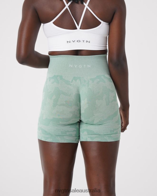 Camo Seamless Shorts 24JF4Z442 Sage Green Fitness NVGTN Women