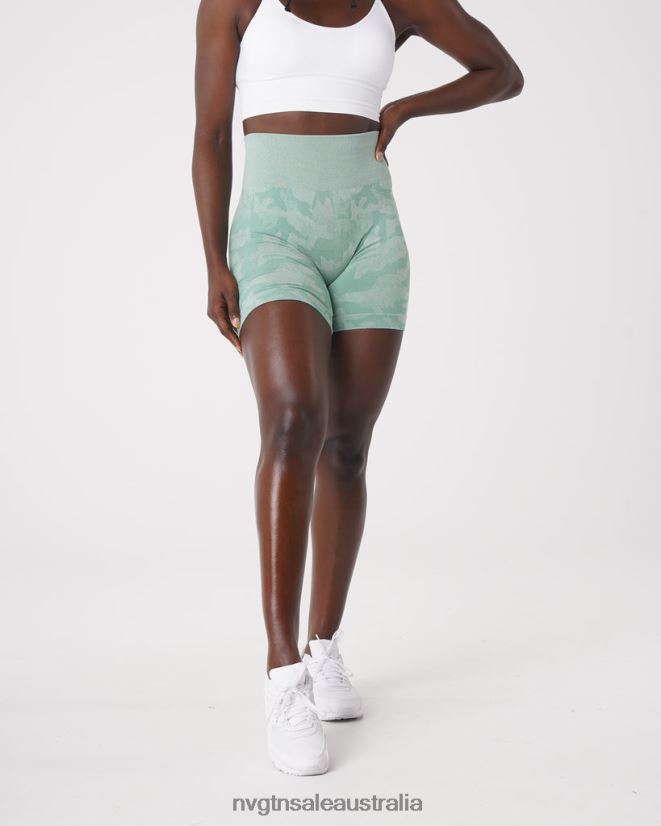 Camo Seamless Shorts 24JF4Z442 Sage Green Fitness NVGTN Women