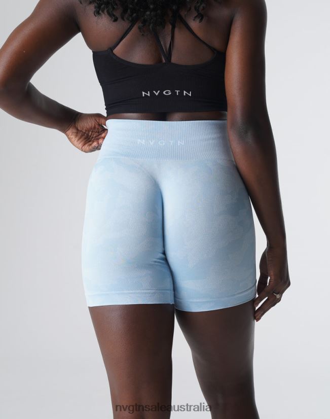 Camo Seamless Shorts 24JF4Z447 Icy Blue Fitness NVGTN Women
