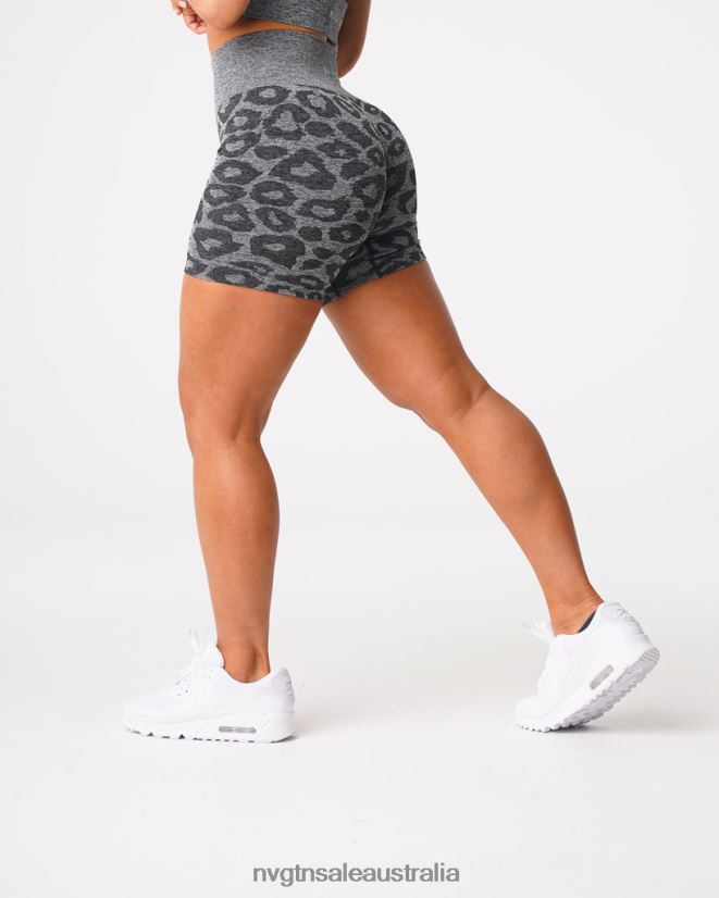 Leopard Seamless Shorts 24JF4Z467 Black Speckled Fitness NVGTN Women