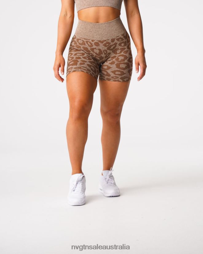 Leopard Seamless Shorts 24JF4Z469 Mocha Fitness NVGTN Women