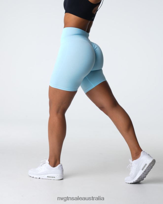Scrunch Seamless Shorts 24JF4Z396 Pastel Blue Fitness NVGTN Women