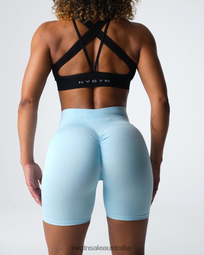 Scrunch Seamless Shorts 24JF4Z396 Pastel Blue Fitness NVGTN Women