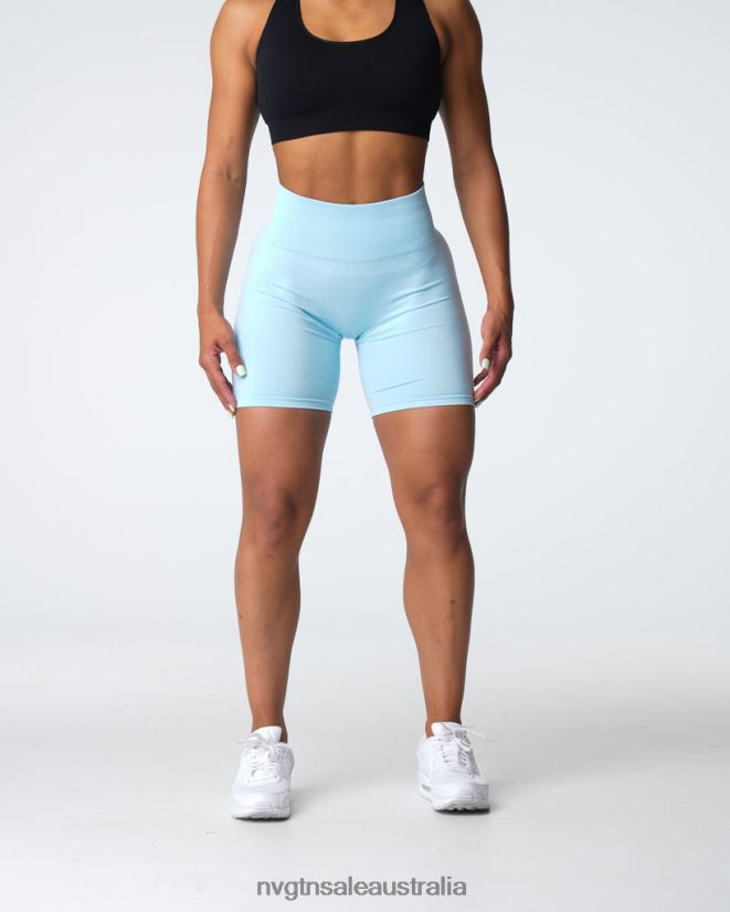 Scrunch Seamless Shorts 24JF4Z396 Pastel Blue Fitness NVGTN Women