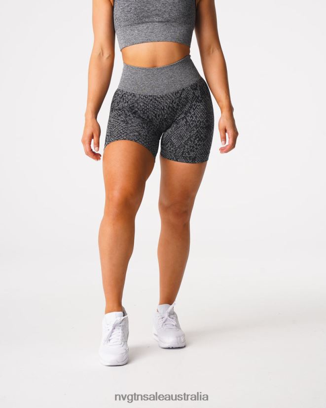 Snakeskin Seamless Shorts 24JF4Z473 Black Speckled Fitness NVGTN Women