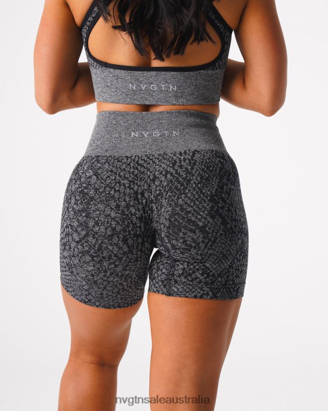 Snakeskin Seamless Shorts 24JF4Z473 Black Speckled Fitness NVGTN Women