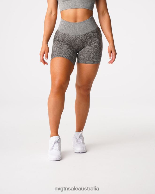 Snakeskin Seamless Shorts 24JF4Z474 Khaki Green Fitness NVGTN Women