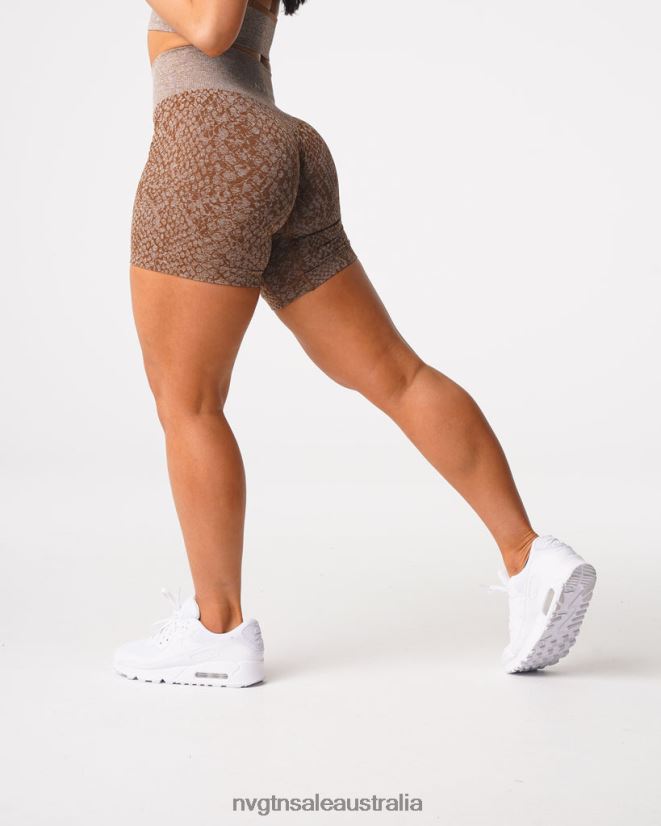 Snakeskin Seamless Shorts 24JF4Z475 Mocha Fitness NVGTN Women