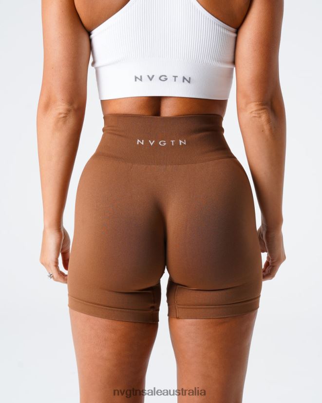 Solid Seamless Shorts 24JF4Z452 Caramel Fitness NVGTN Women