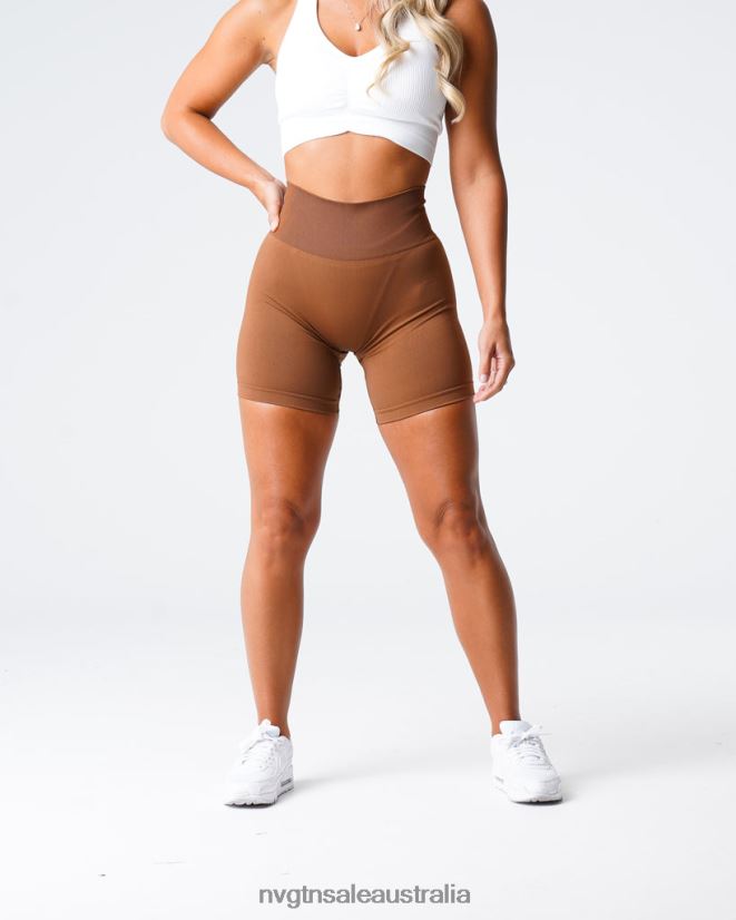 Solid Seamless Shorts 24JF4Z452 Caramel Fitness NVGTN Women
