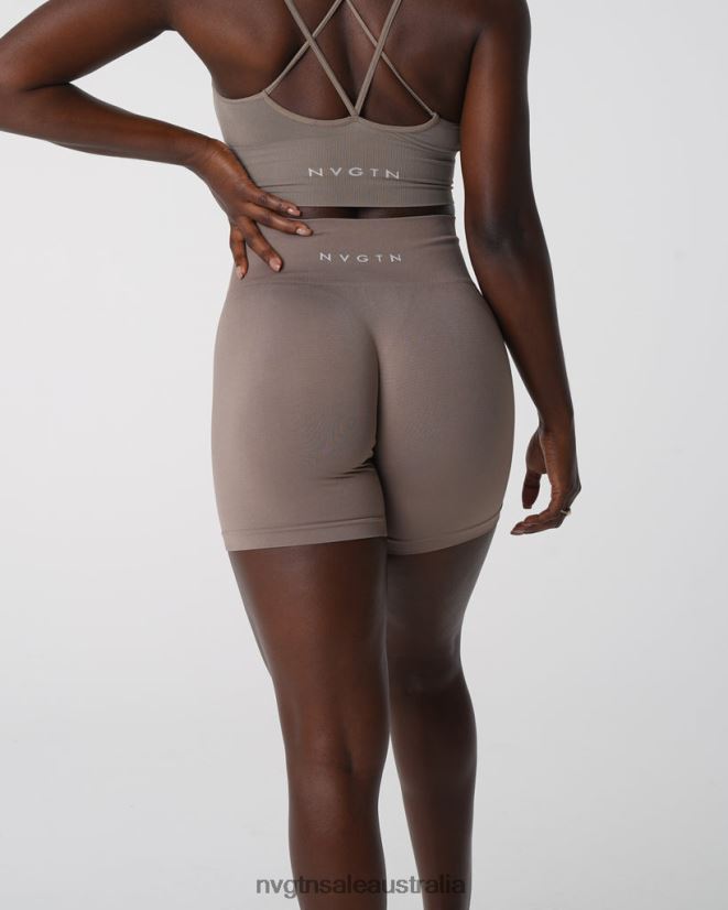 Solid Seamless Shorts 24JF4Z454 Taupe Fitness NVGTN Women