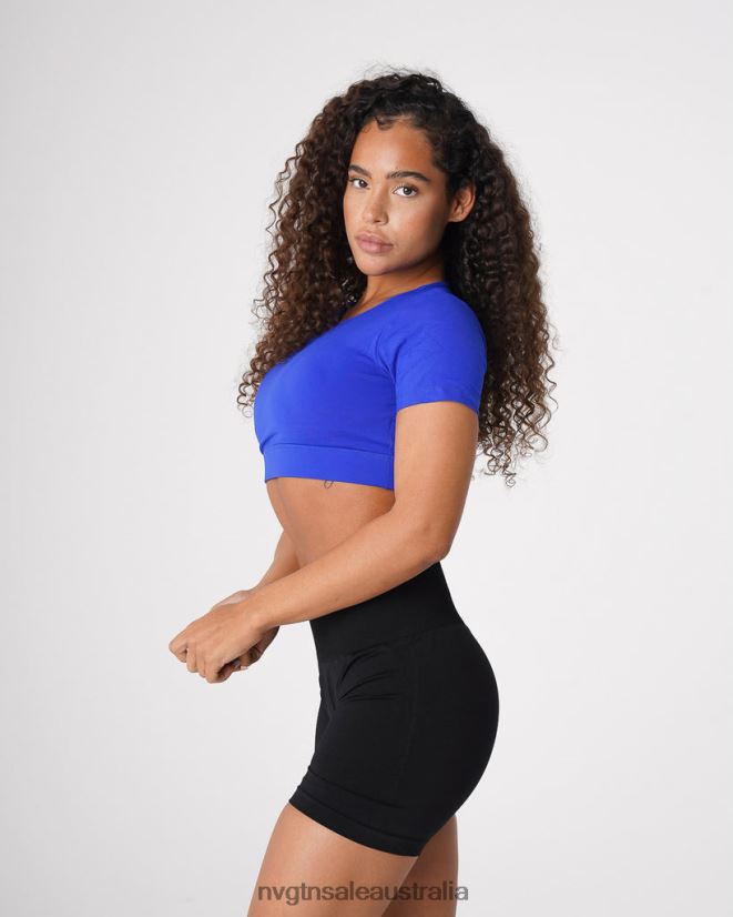 Open Back Tee 24JF4Z223 Sapphire Blue Fitness NVGTN Women