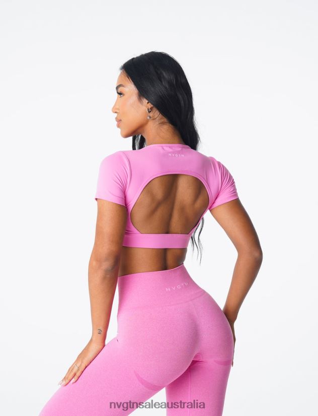 Open Back Tee 24JF4Z79 Bubble Gum Pink Fitness NVGTN Women