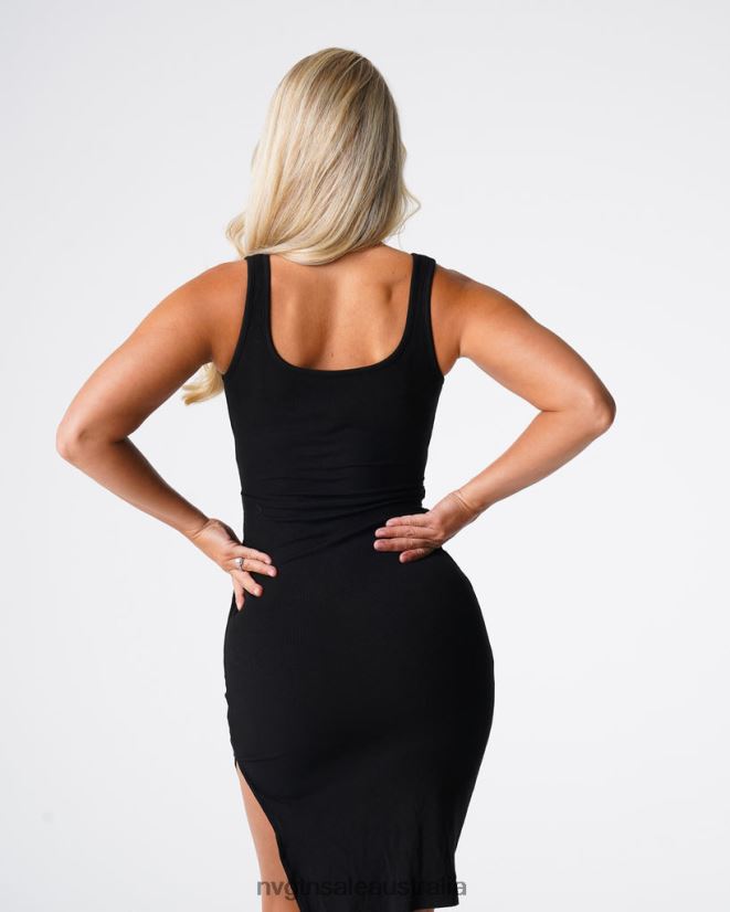 Golden Vibes Cut Out Midi Dress 24JF4Z716 Black Lifestyle NVGTN Women